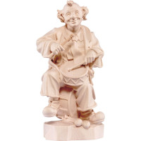 Clown drummer wooden statue