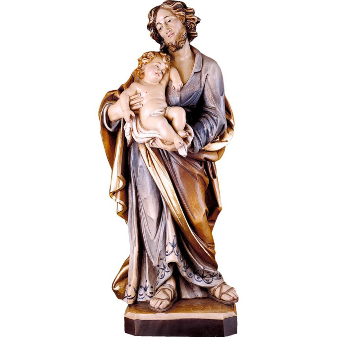 St. Joseph with child wooden statue