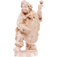 Klaun basgitarista drevená socha