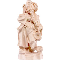 Clown the saxophonist wooden statue