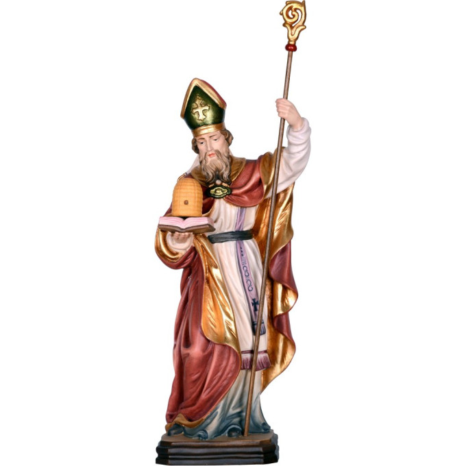 Saint Ambrosius wooden statue