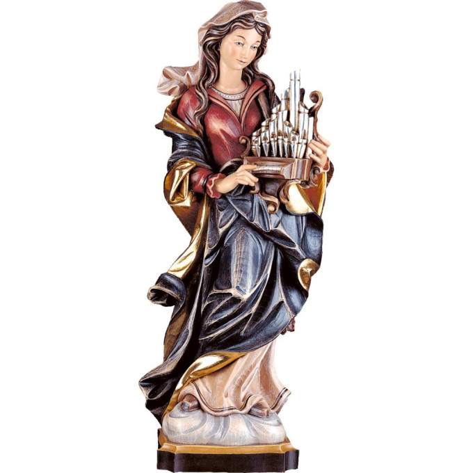 Saint Cecilia wooden statue