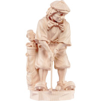Clown golfer wooden statue