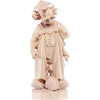 Clown student wooden statue