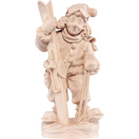 Clown skier wooden statue