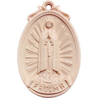 Wooden medallion of the Virgin Mary of Fatima