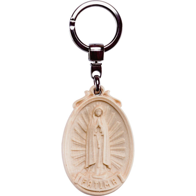 Wooden keyring Virgin Mary Fatima