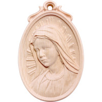 Wooden medallion of the Virgin Mary