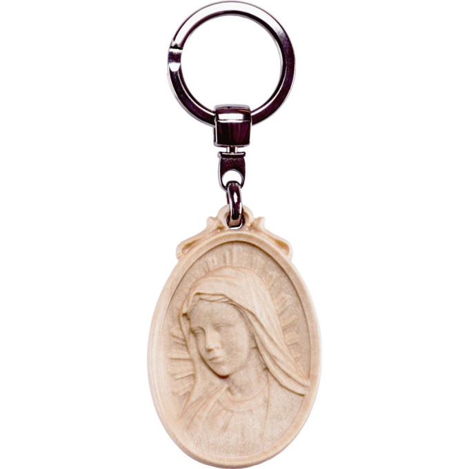 Wooden keyring of Virgin Mary