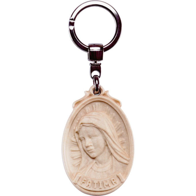 Wooden keyring of Virgin Mary Fatima