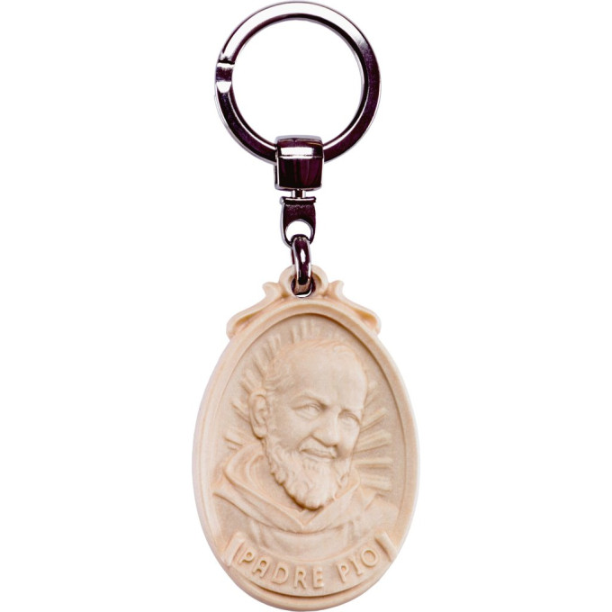 Wooden keyring of Padre Pio