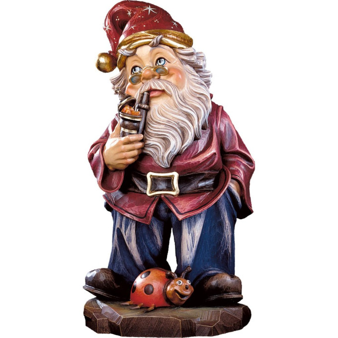 Gnome boss wooden statue from lime wood