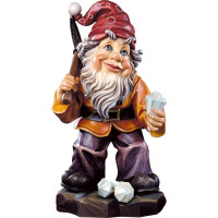 Gnome diamond digger wooden statue