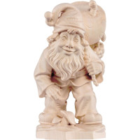 Gnome mushroom-picker wooden statue