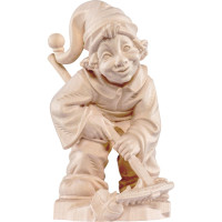 Gnome farmer wooden statue
