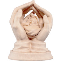 Child in protective hand