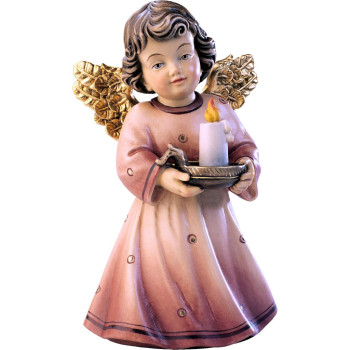 Anjel Sissi so sviečkou z lipového dreva