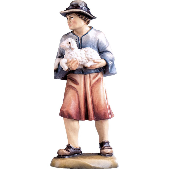 Shepherd with lamb - Farm