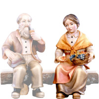 Grandma sitting for nativity - farm