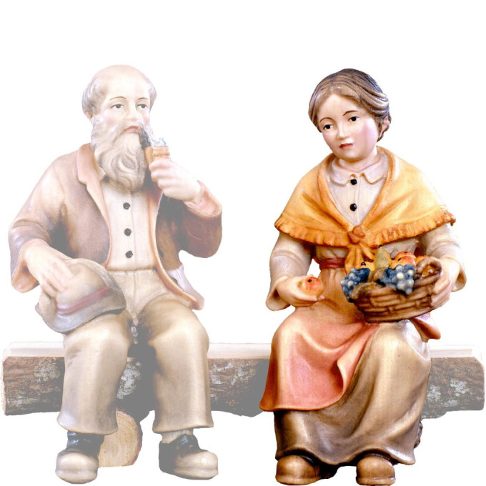 Grandma sitting for nativity - farm