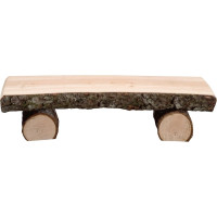 Wooden bench nativity scene - farm