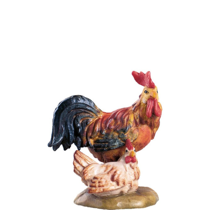 Rooster with hen - classic