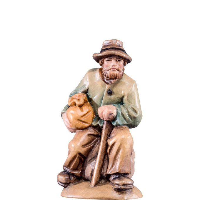 Sitting shepherd - farm made of pine