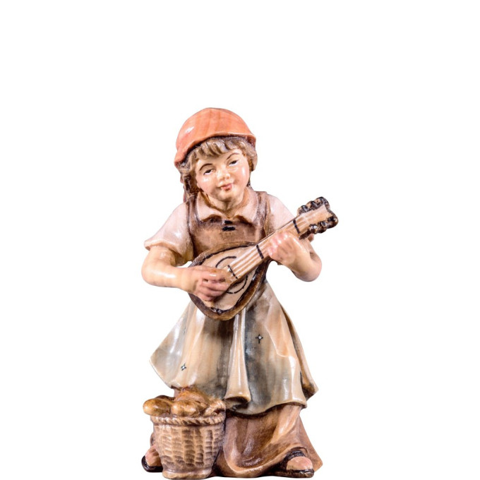 Girl with mandolin for Nativity scene - Rives