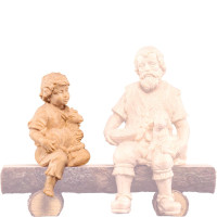 Shepherd boy sitting with lamb for Nativity scene - Rives
