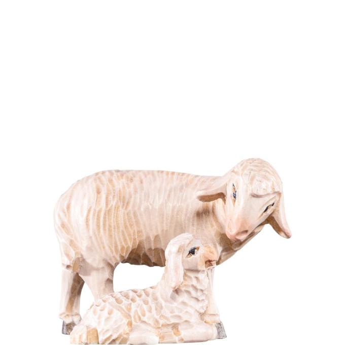 Sheep with lamb for Nativity scene - Rives