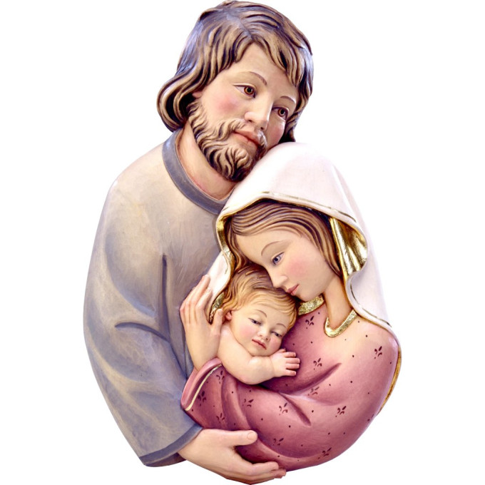 Holy Family wooden relief