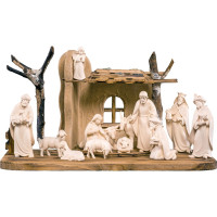 Wooden nativity scene Artis with 14 figures