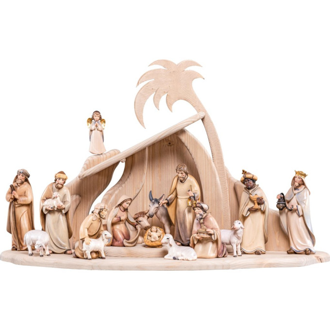 Wooden nativity scene  Artis with 16 figures