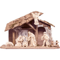 Drevený betlehem H.K. s 9 figúrkami