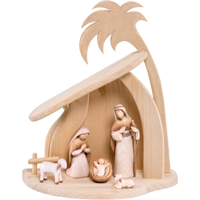 Wooden nativity scene Fides with 7 figures