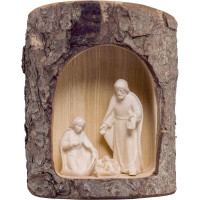 Holy Family Artis in wooden log
