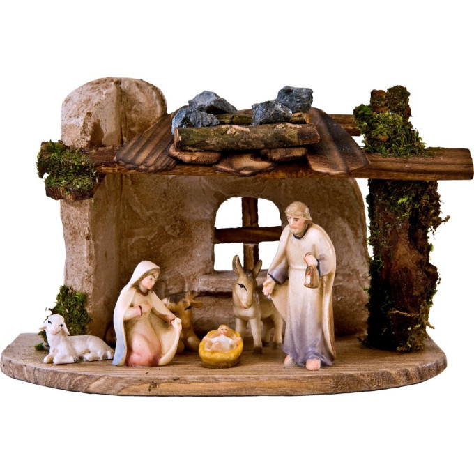 Wooden nativity scene Artis with 7 figures