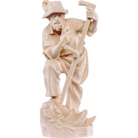 Farmár s kosou drevená soška