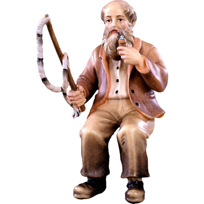 Carter sitting wooden statue