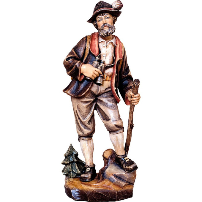 Moutaineer wooden statue