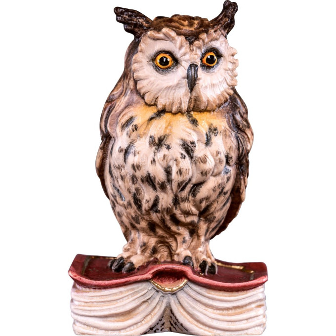 Owl on book wooden decoration