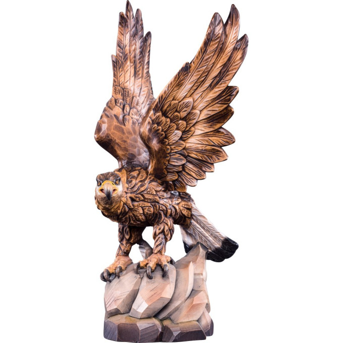 Golden eagle wooden decoration