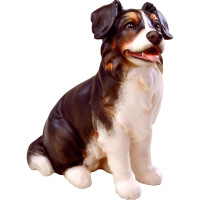 Australian shepherd dog from lime wood