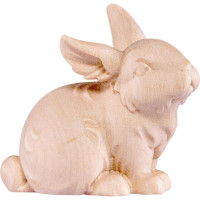 Bunny sitting grey wooden decoration