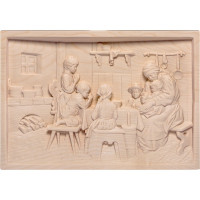 Wooden relief "Praying family"