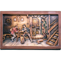 Wooden relief "Hunter’s inn"