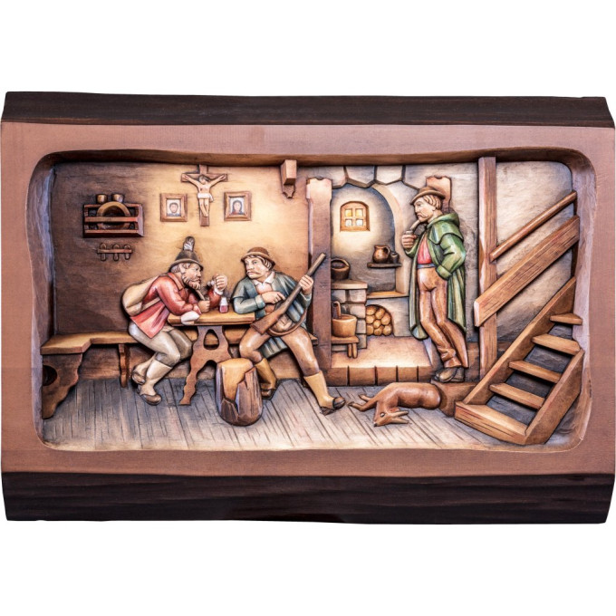 Wooden relief "Hunter’s inn"