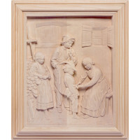 Wooden picture of a small soldier