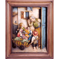 Wooden picture "At the vet's"
