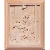 Wooden picture "At the vet's"